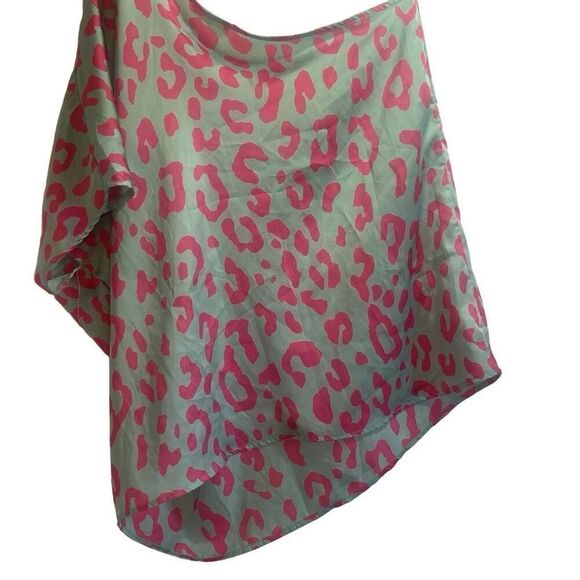 Entro One Shoulder Girls Night Leopard Print Party Top - Picture 5 of 9